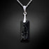 Sudraba kulons "Augošais Kristāls II (Jet)" ar Swarovski™ kristāliem